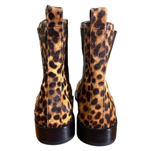 Rebecca Minkoff Leopard Print Sabeen Genuine Calf Hair Chelsea Boot NEW Size 7.5 - Picture 9 of 15